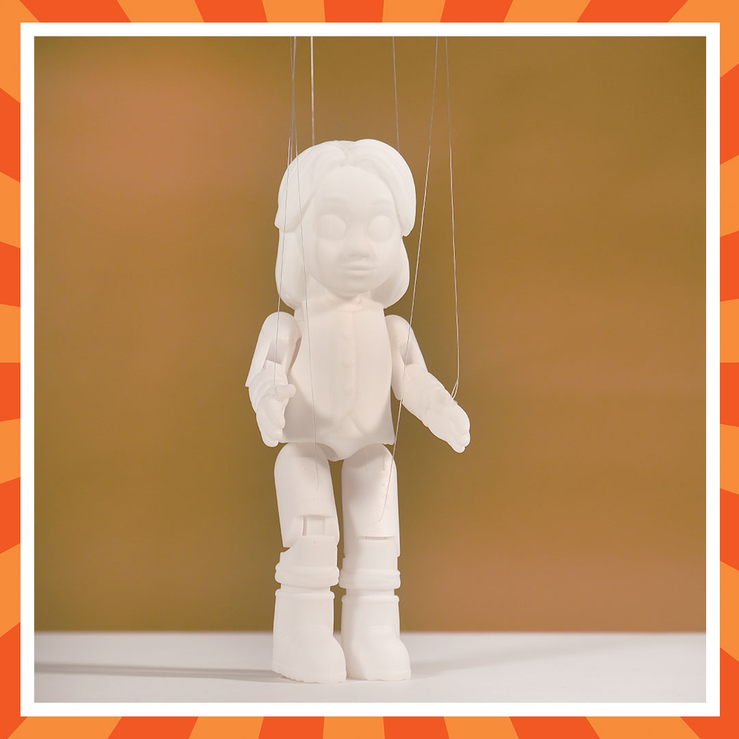 YARNOW Set De 2 Marionnettes Clown En Bois à Ficelles – Jouet Interactif Pour Spectacle Et Jeu D'enfant, Taille 16 Cm