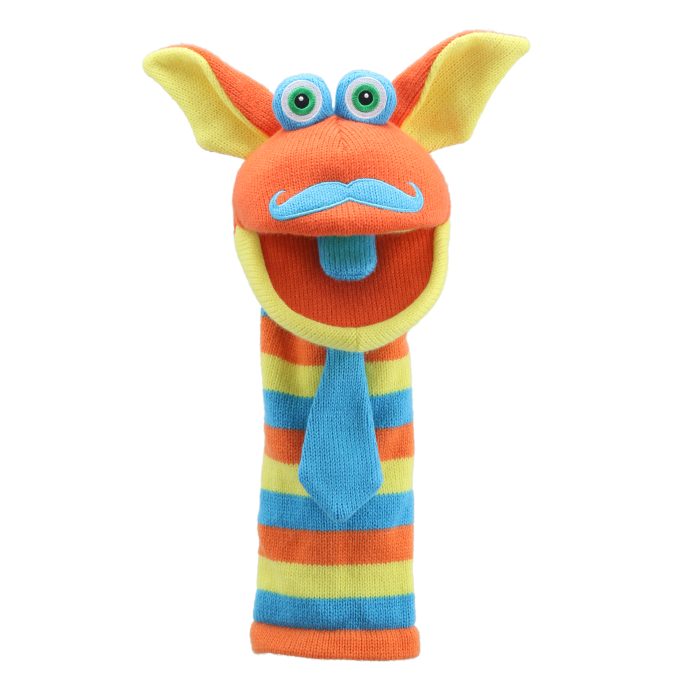 The Puppet Company Sockette Sokpop Narg – Leuke Gebreide Handpop Met Pieper