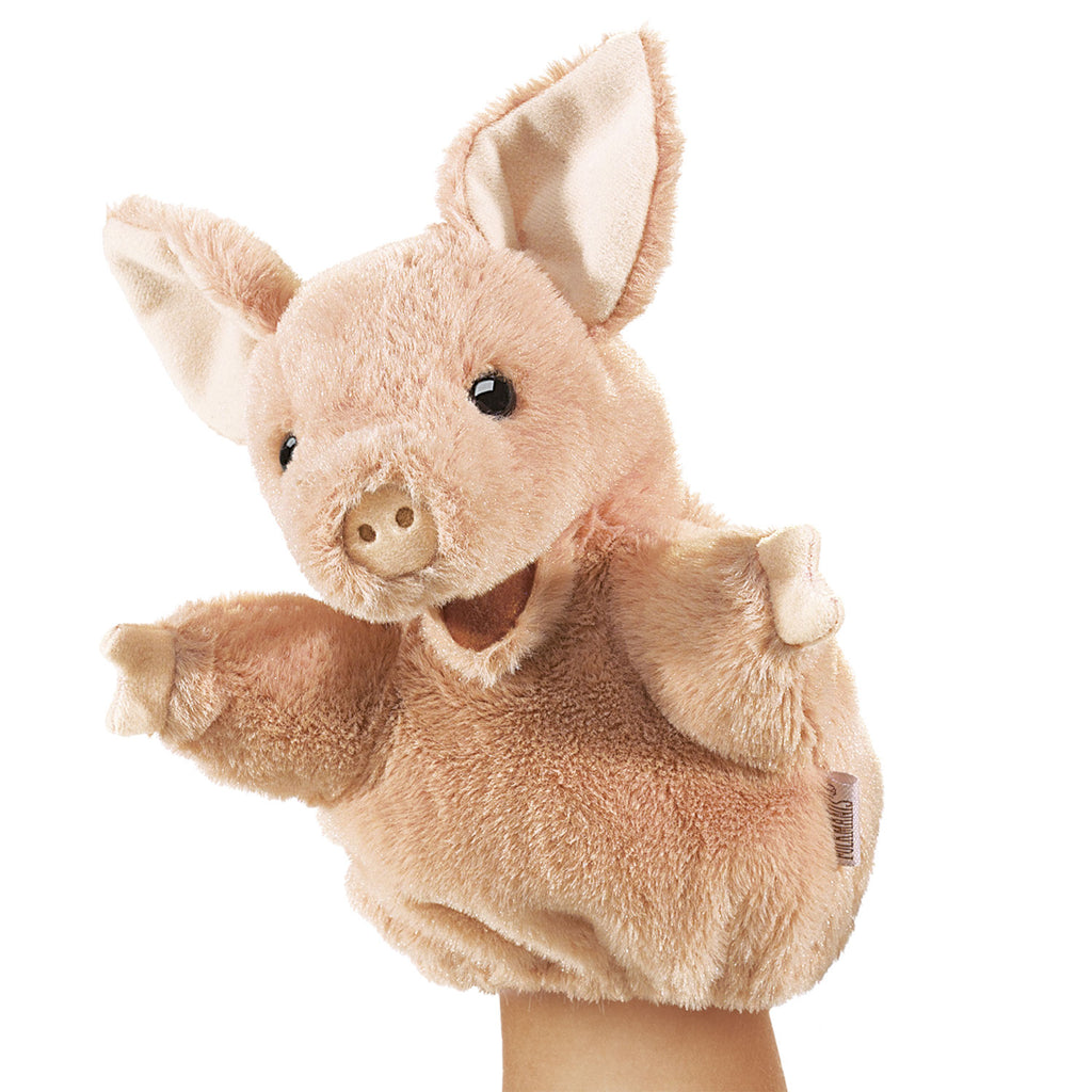 Marionnette à Main Cochon En Peluche - Jouet Éducatif Enfant - Pour Histoires Et Jeux Créatifs - Taille 25 Cm - 10