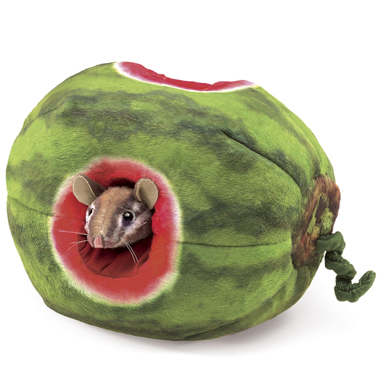 Marionnette Souris Verte En Tissu – Lavable En Machine 30°, Dès La Naissance – Pour Développer L’imagination Et La Complicité