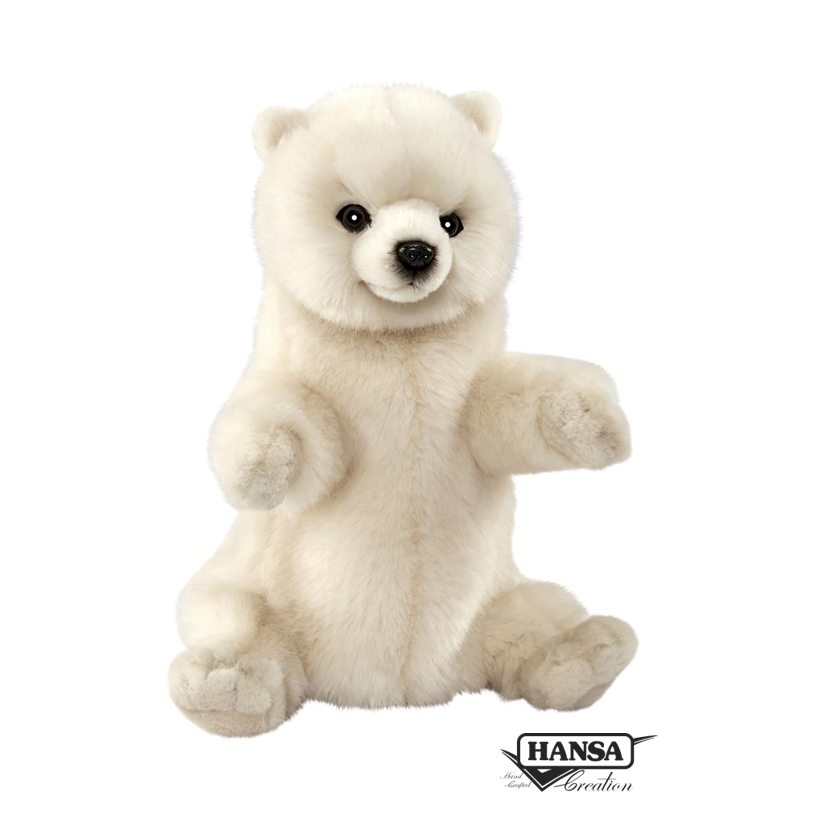 Marionnette Ours Polaire Folkmanis - Blanc, Interactive Et Réaliste