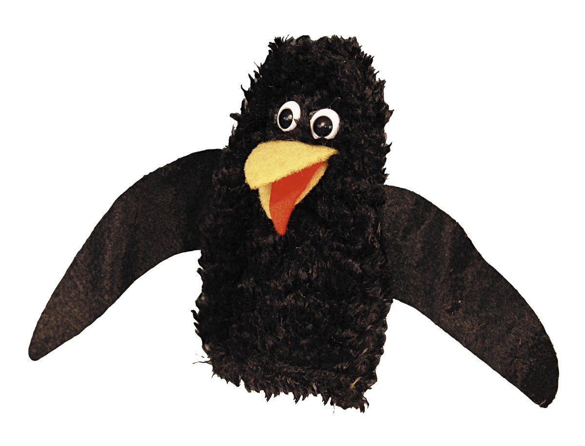 Jouet Doudou Corbeau Marionnette Corbeau à Tête Rotative - Peluche 31cm - Jouet Pour Enfants Uni-Toys Marionnette Corbeau Peluche