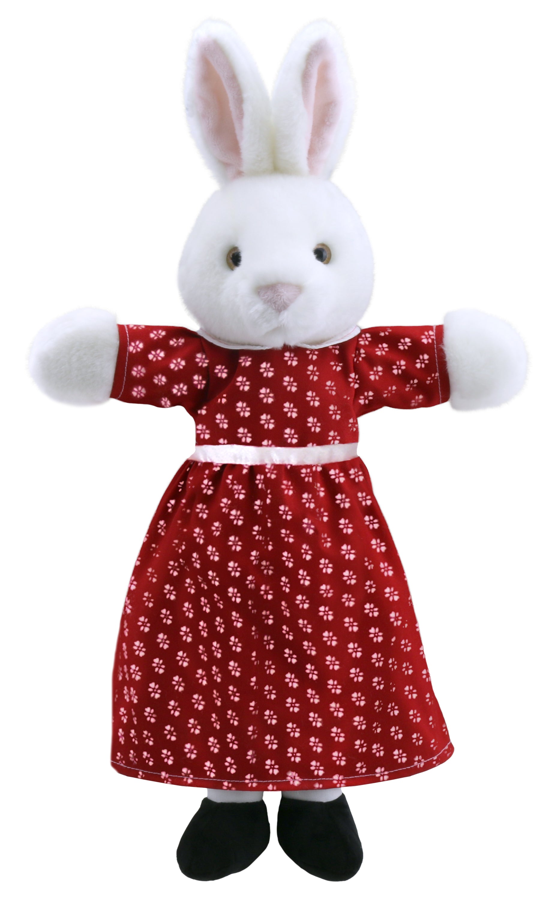 Peluche marionnette à main lapin et carottes - France