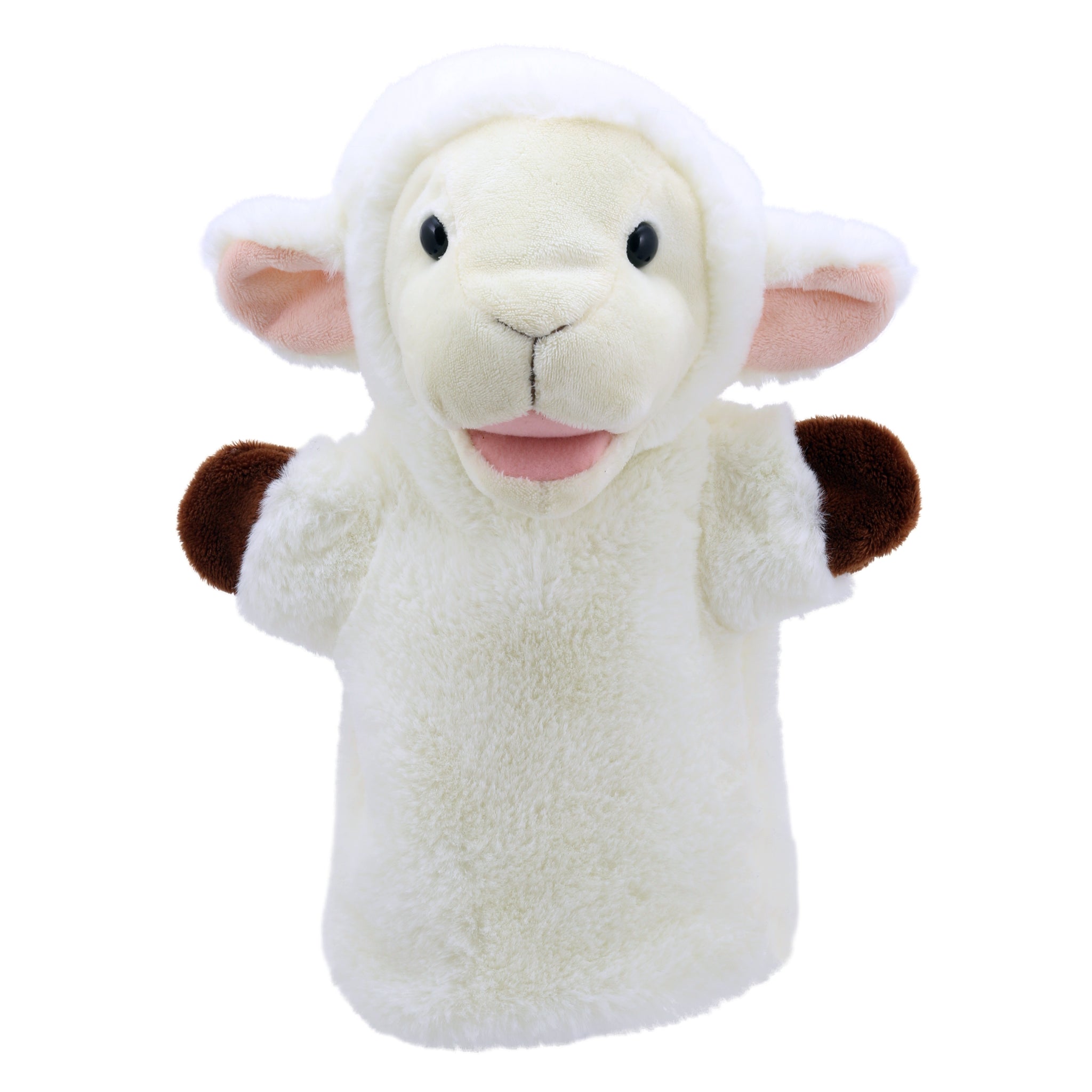Marionnette à Main Mouton "Suse" - Tissu Doux Microfibre, Lavable 30°C, Hauteur 24 Cm