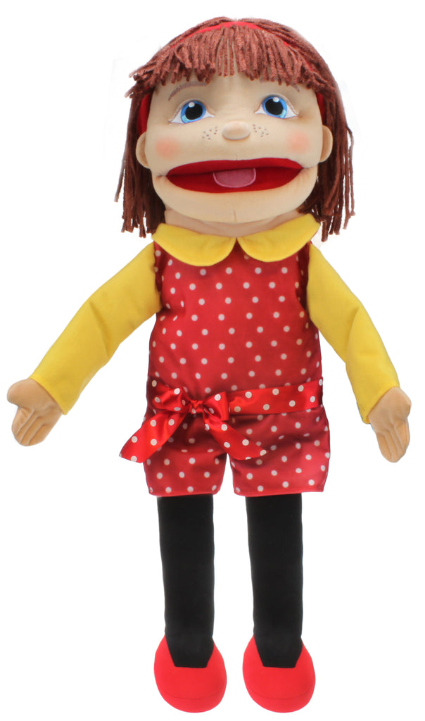 Marionnette de style ventriloque de 63,5 cm - Motif fille pêche