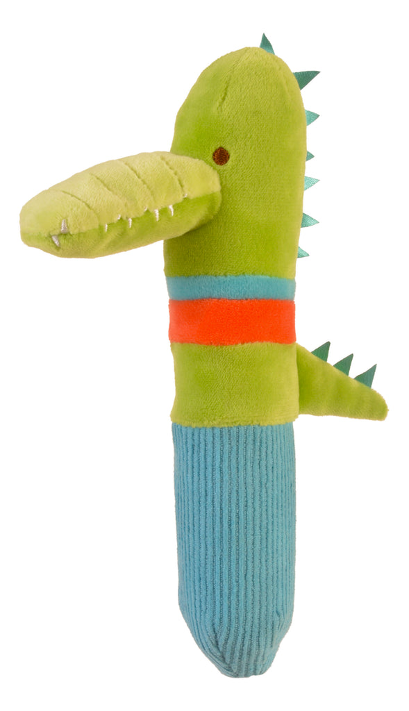 Marionnette à Main Crocodile Verte - 8,3 Pouces (21 Cm), Caoutchouc Souple, Pour Enfants Et Adultes, Jeu De Rôle Et Ventriloquie