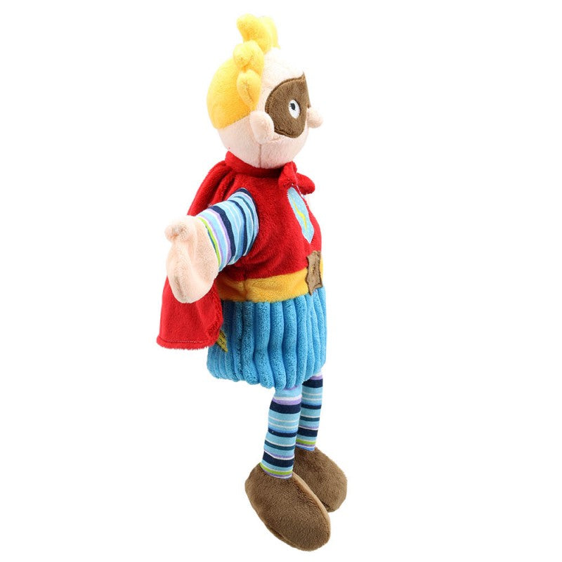 The Puppet Company - Super héros (Tenue Violette) – Marionnettes racontant des Histoires, 38 cm The Puppet Company - Super héros (Tenue Violette) – Marionnettes racontant des Histoires, 38 cm